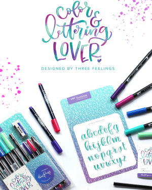 TOMBOW SET COLOUR & LETTERING LOVER - THREE FEELINGS EDITION