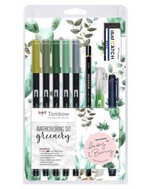 tombow-watercoloring-set-greenery
